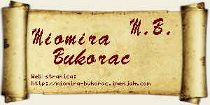 Miomira Bukorac vizit kartica
